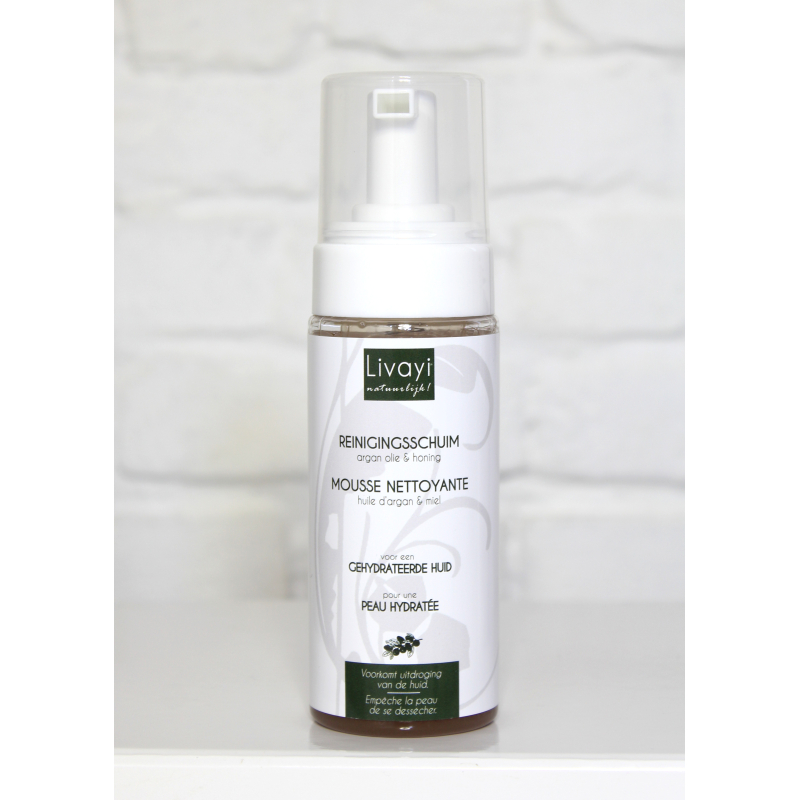 LIVAYI ARGAN REINIGINGSSCHUIM 150ml – ZACHT, VOEDEND & DIEP REINIGEND